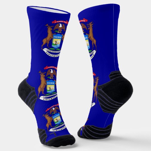 Chaussette Écran d'athlétisme avec drapeau du Michigan (Angulaire)
