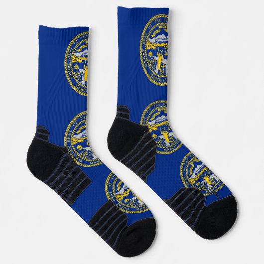 Chaussette Écran d'athlétisme avec drapeau du Nebraska (Droite)