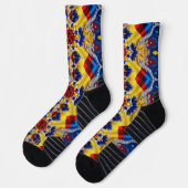 Chaussette Écran de sport avec couleurs roumaines (Gauche)