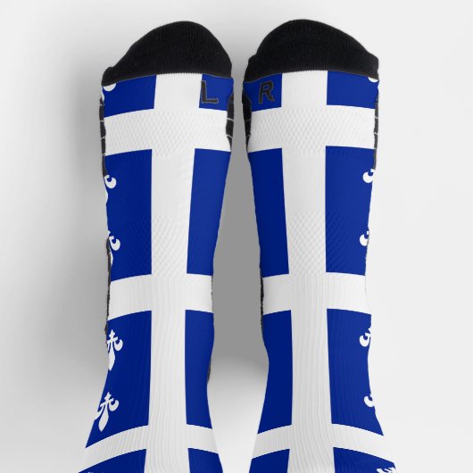 Chaussette Écran de sport avec drapeau du Québec, Canada (Haut)