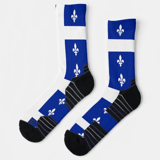 Chaussette Écran de sport avec drapeau du Québec, Canada (Gauche)
