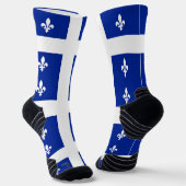 Chaussette Écran de sport avec drapeau du Québec, Canada (Angulaire)
