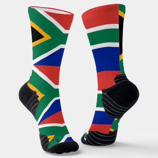 Chaussette Écran sportif avec drapeau d'Afrique du Sud (Angulaire)