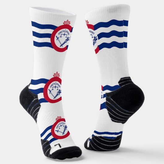 Chaussette Écran sportif avec drapeau de Cincinnati (Angulaire)