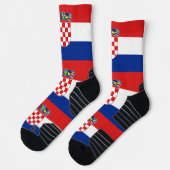 Chaussette Écran sportif avec drapeau de la Croatie (Gauche)