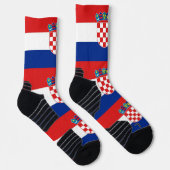 Chaussette Écran sportif avec drapeau de la Croatie (Droite)