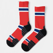 Chaussette Écran sportif avec drapeau de la Norvège (Gauche)