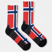 Chaussette Écran sportif avec drapeau de la Norvège (Droite)