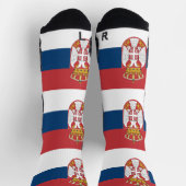Chaussette Écran sportif avec drapeau de la Serbie (Haut)