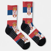 Chaussette Écran sportif avec drapeau de la Serbie (Droite)