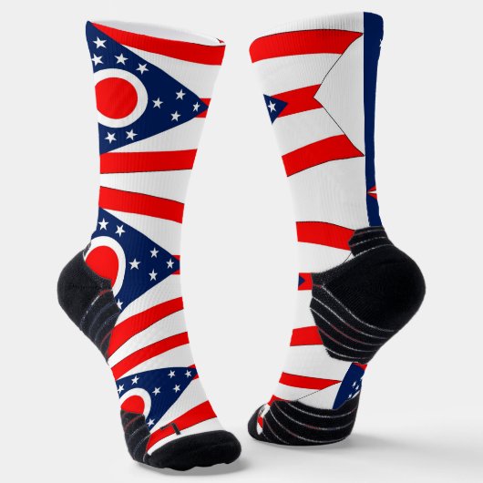 Chaussette Écran sportif avec drapeau de l'Ohio (Angulaire)