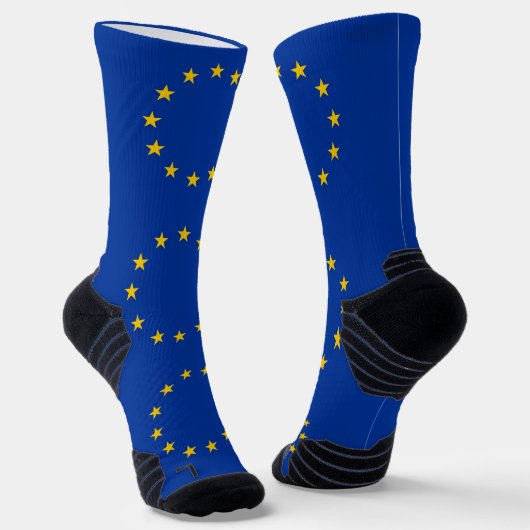 Chaussette Écran sportif avec drapeau de l'Union européenne (Angulaire)