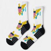 Chaussette Écran sportif avec drapeau des îles Vierges (Gauche)