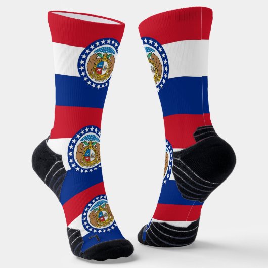 Chaussette Écran sportif avec drapeau du Missouri (Angulaire)
