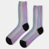 Chaussette Écran TV cassé Rainbow strié (Gauche)