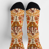 Chaussette Écureuil d'automne sur blanc (Haut)