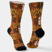 Chaussette Écureuil d'automne sur brun foncé (Angulaire)