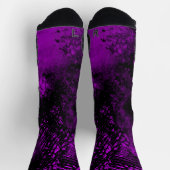 Chaussette Effet Dessin de peinture violet et noir (Haut)