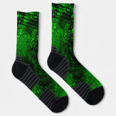 Chaussette Effet Paint Splatter vert & noir (Droite)