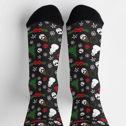 Chaussette Éffrayant Noël Déplaisant Goth Fête à thème (Haut)
