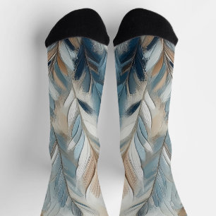 Chaussette Élégance Bleu Poussiéreux en Acrylique