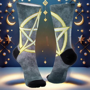 Chaussette Élégance céleste : Pentagram perle