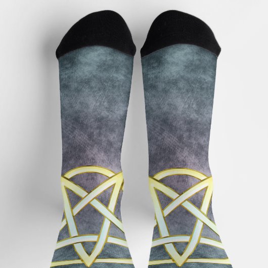 Chaussette Élégance céleste : Pentagram perle (Haut)