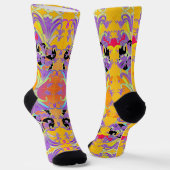 Chaussette Élégance des lys violets (Angulaire)