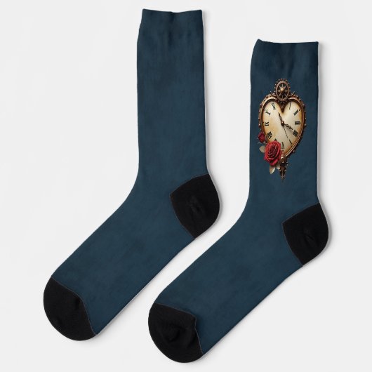 Chaussette Élégance Éternelle – Cœur d'Horlogerie (Gauche)