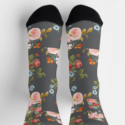 Chaussette Élégance florale vintage (Haut)