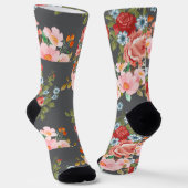 Chaussette Élégance florale vintage (Angulaire)