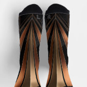 Chaussette Élégance Géométrique Métallique Art Déco (Haut)