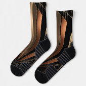 Chaussette Élégance Géométrique Métallique Art Déco (Gauche)
