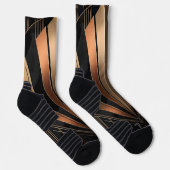Chaussette Élégance Géométrique Métallique Art Déco (Droite)