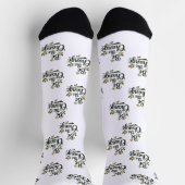 Chaussette Elegant Hand-Lettered "Be the Change" Black Script (Haut)