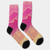 Chaussette Élégant marbre rose et or (Droite)
