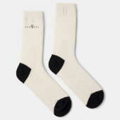 Chaussette Élégant monogramme blanc (Droite)