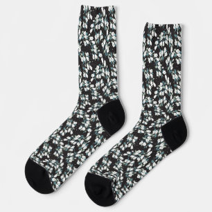 Chaussette Élégant Motif de fleur de tulipe Arrière - plan no