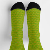 Chaussette Élégant motif floral vert chartreuse (Haut)