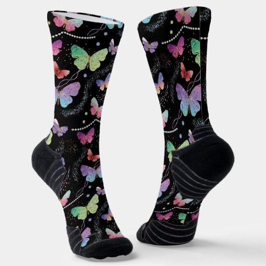 Chaussette Élégant Papillons Bright Violet (Angulaire)