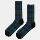 Chaussette Elegant Plaid Classic Rustic Green Tartan (Gauche)