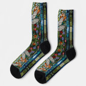 Chaussette Élégant verre de tache floral de libellule (Gauche)