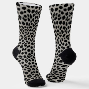 Chaussette Elégante collection tendance Leopard blanc de luxe