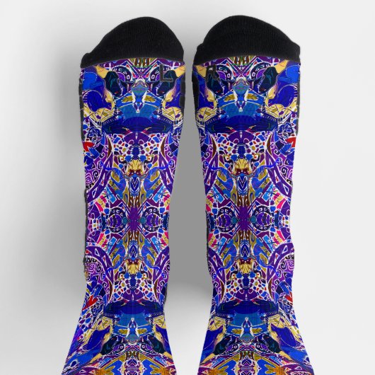 Chaussette Éléments abstraits bleus mignons (Haut)