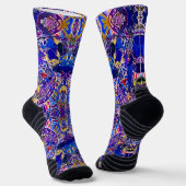 Chaussette Éléments abstraits bleus mignons (Angulaire)