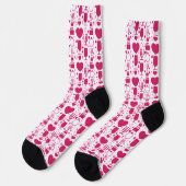 Chaussette éléments de motifs de la Saint-Valentin (Gauche)