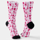 Chaussette éléments de motifs de la Saint-Valentin (Angulaire)