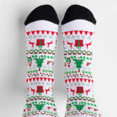 Chaussette Éléments de Noël de pull-over moche (Haut)