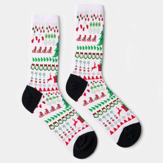 Chaussette Éléments de Noël de pull-over moche (Droite)