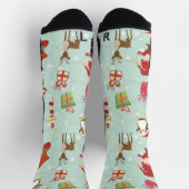 Chaussette Éléments de Noël Renne Elfes  (Haut)